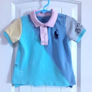 Ralph Lauren, 18M, Rainbow Split, Cotton Polo
